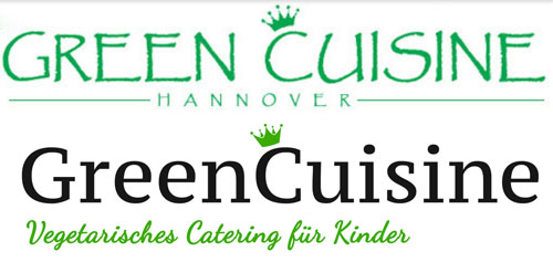 Neues und Altes Logo von Green Cuisine